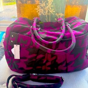 Purple and Black Travel Carry on Bag
